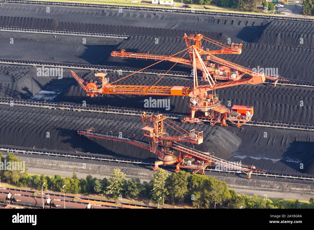Newcastle Coal Terminal Stockfoto