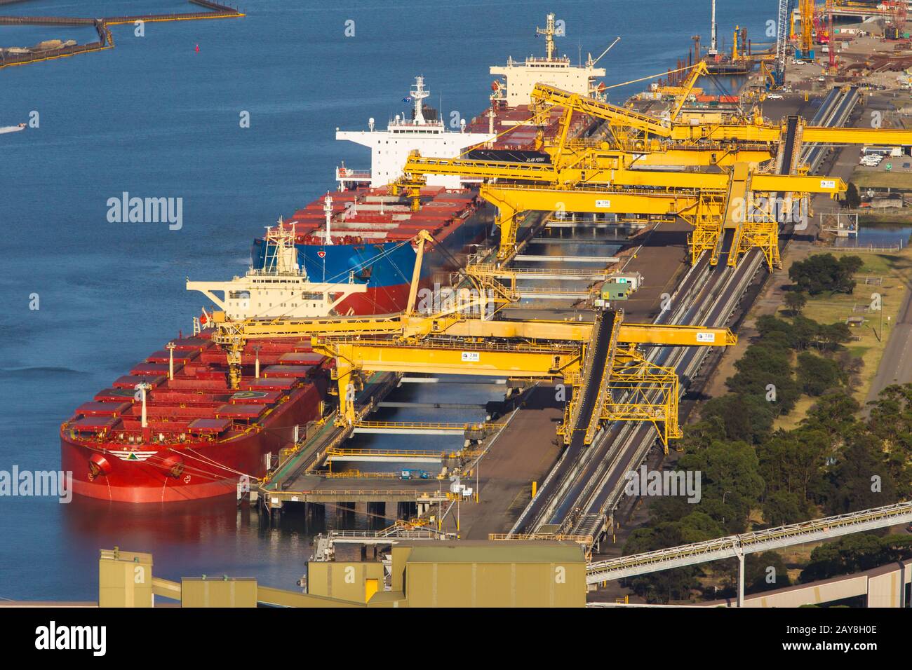 Newcastle Coal Terminal Stockfoto