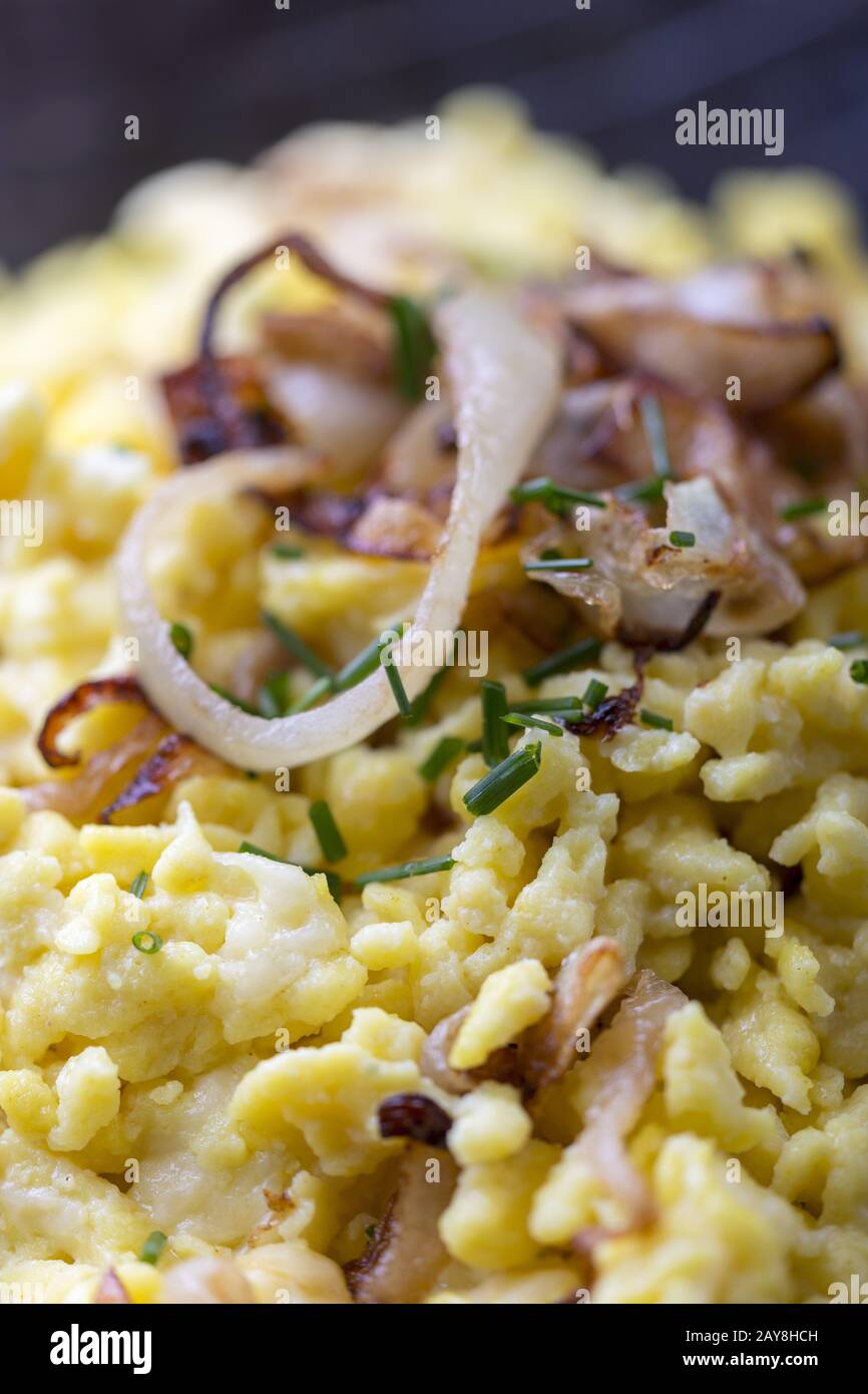 Schwäbische Spaetzle ein typisches Nudelgericht Stockfoto