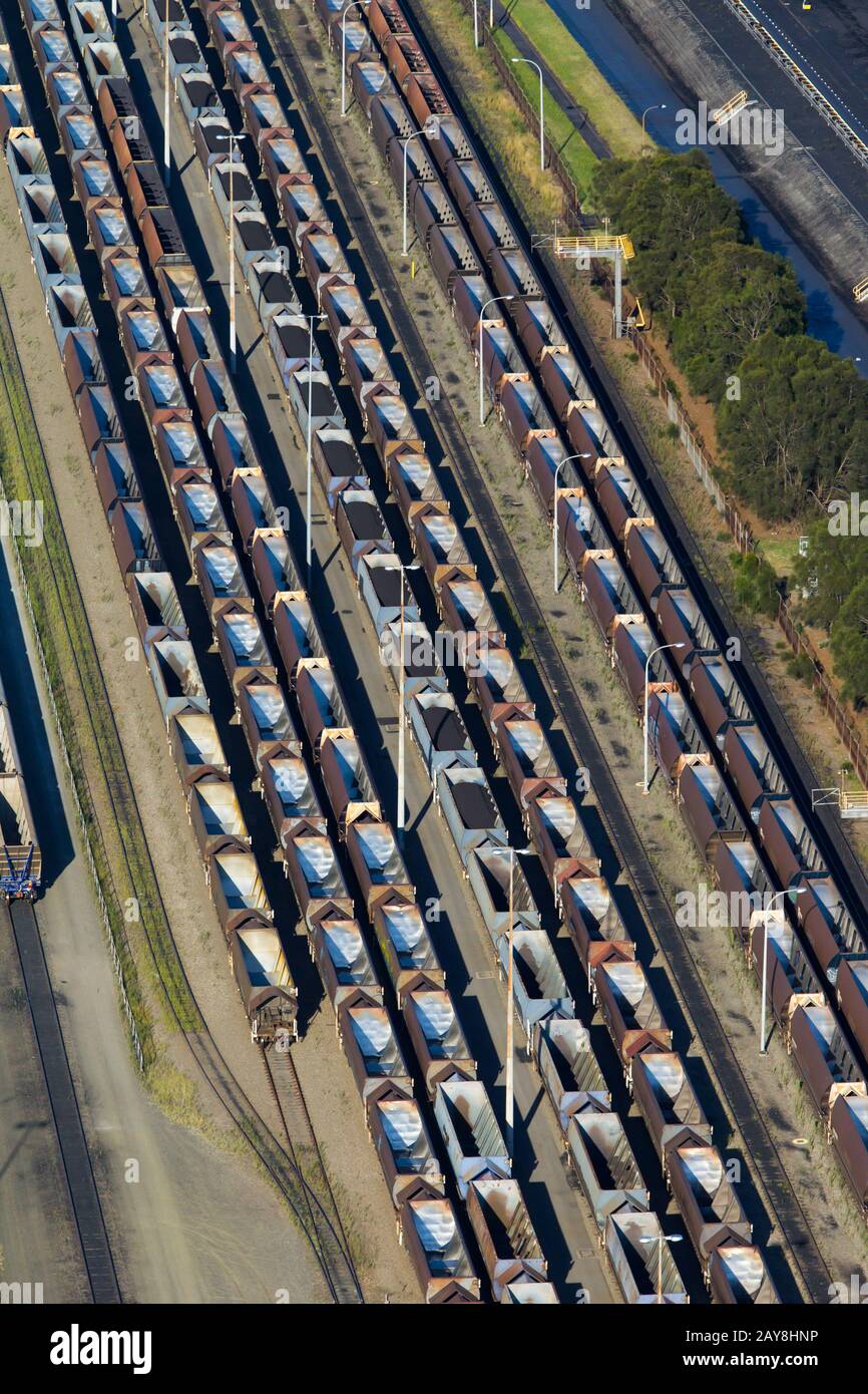 Newcastle Coal Terminal Stockfoto