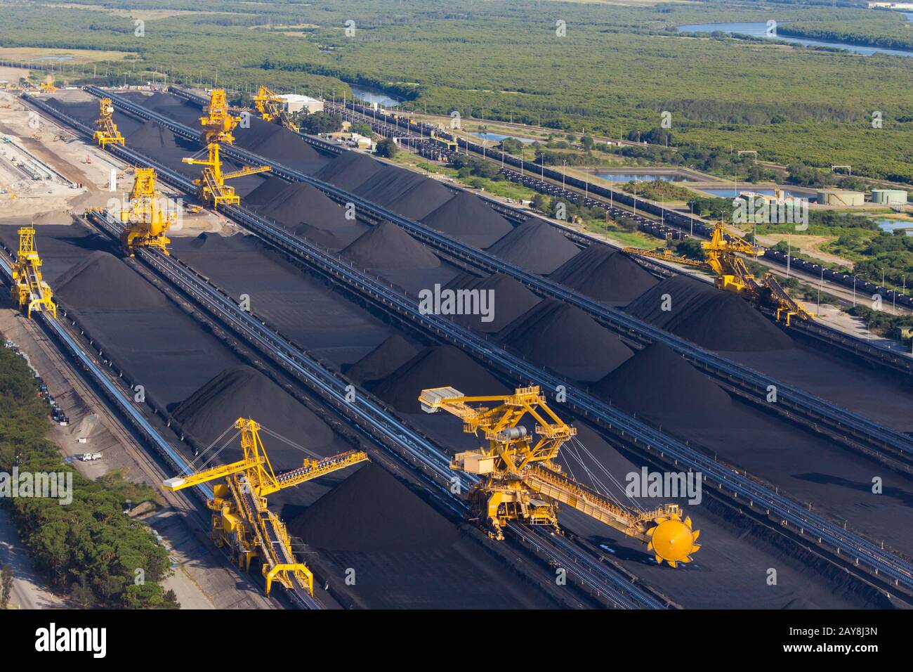 Newcastle Coal Terminal Stockfoto