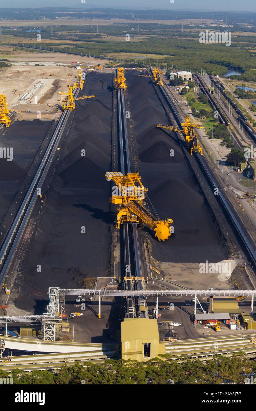 Newcastle Coal Terminal Stockfoto