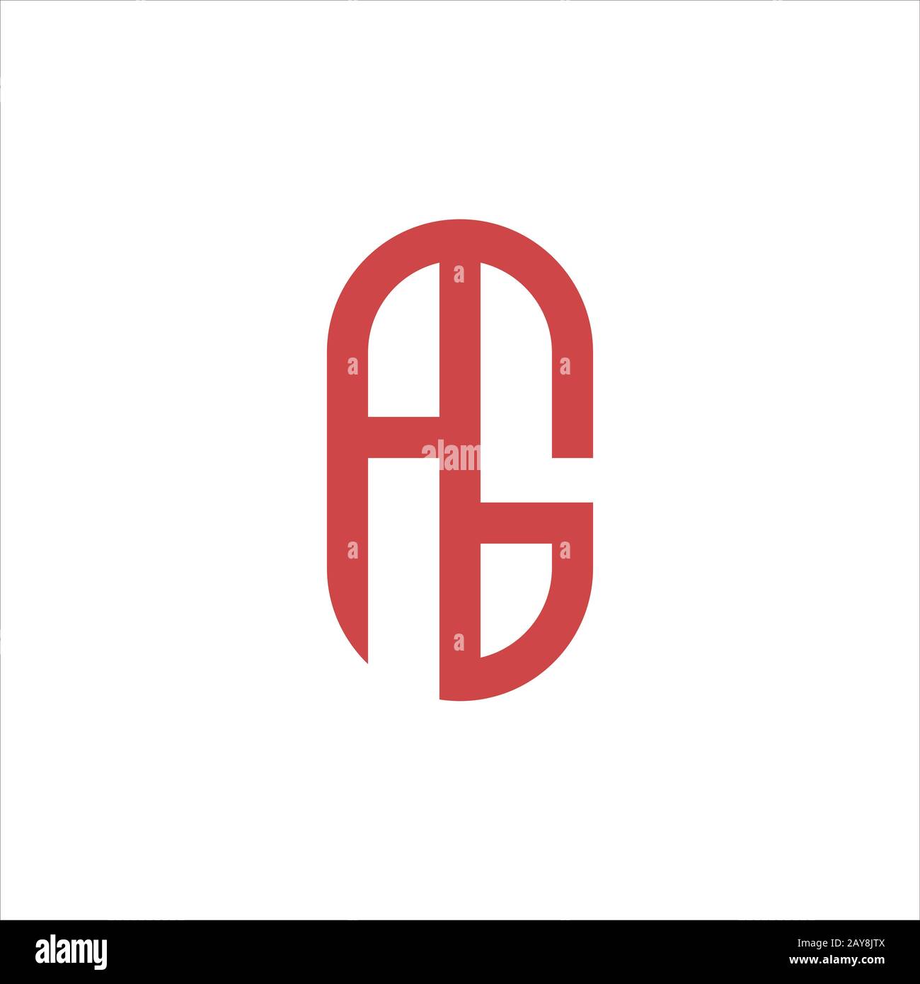 Vorlage für das Design des Anfangsbuchstabens ah oder ha-Logos Stock Vektor