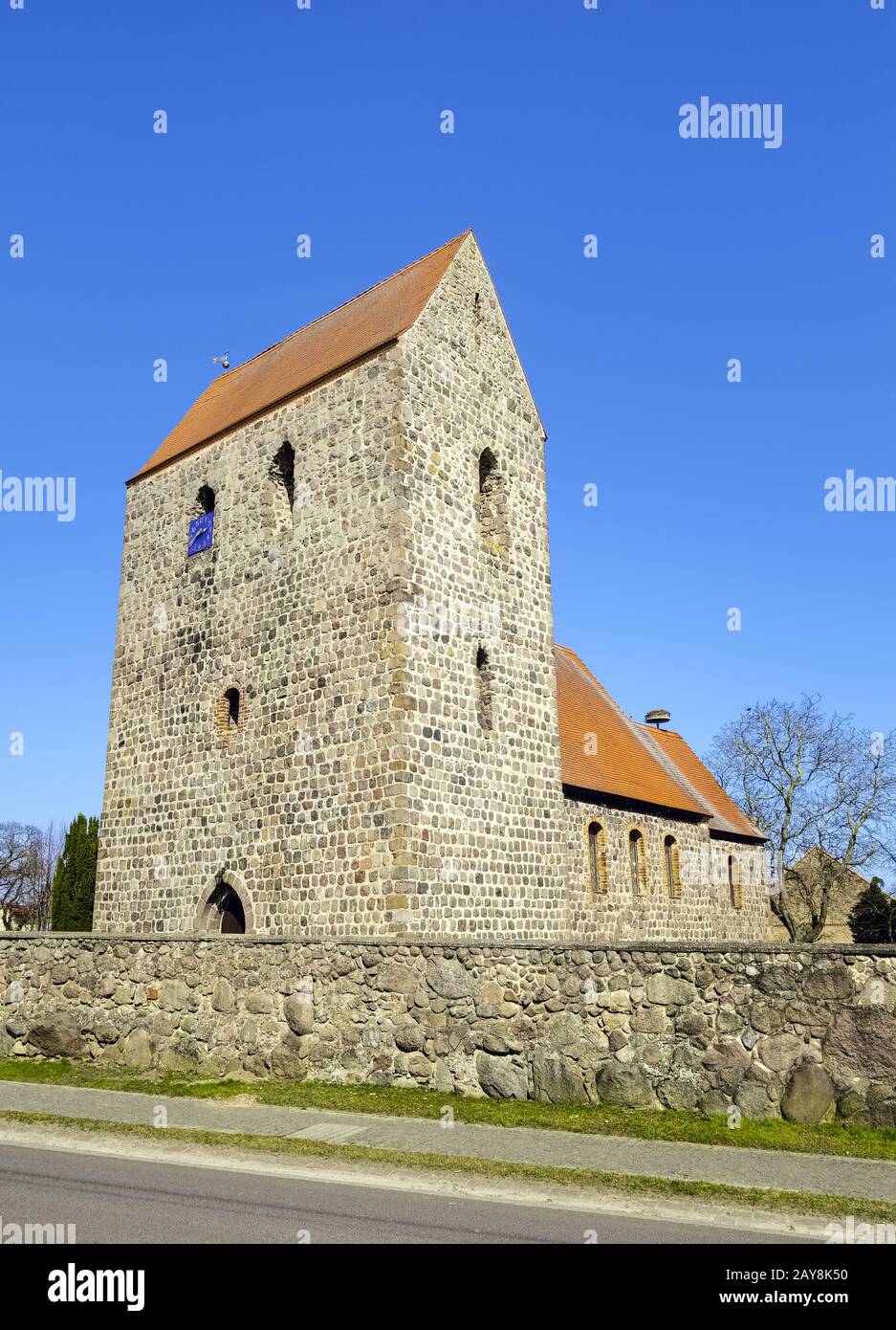 Kirche in Bergsdorf, Zehdenick, Brandenburg, Deutschland Stockfoto