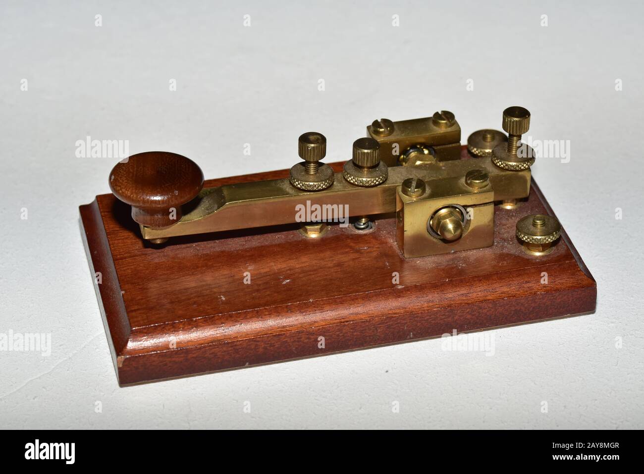 Morseschlüssel im alten Stil Stockfoto