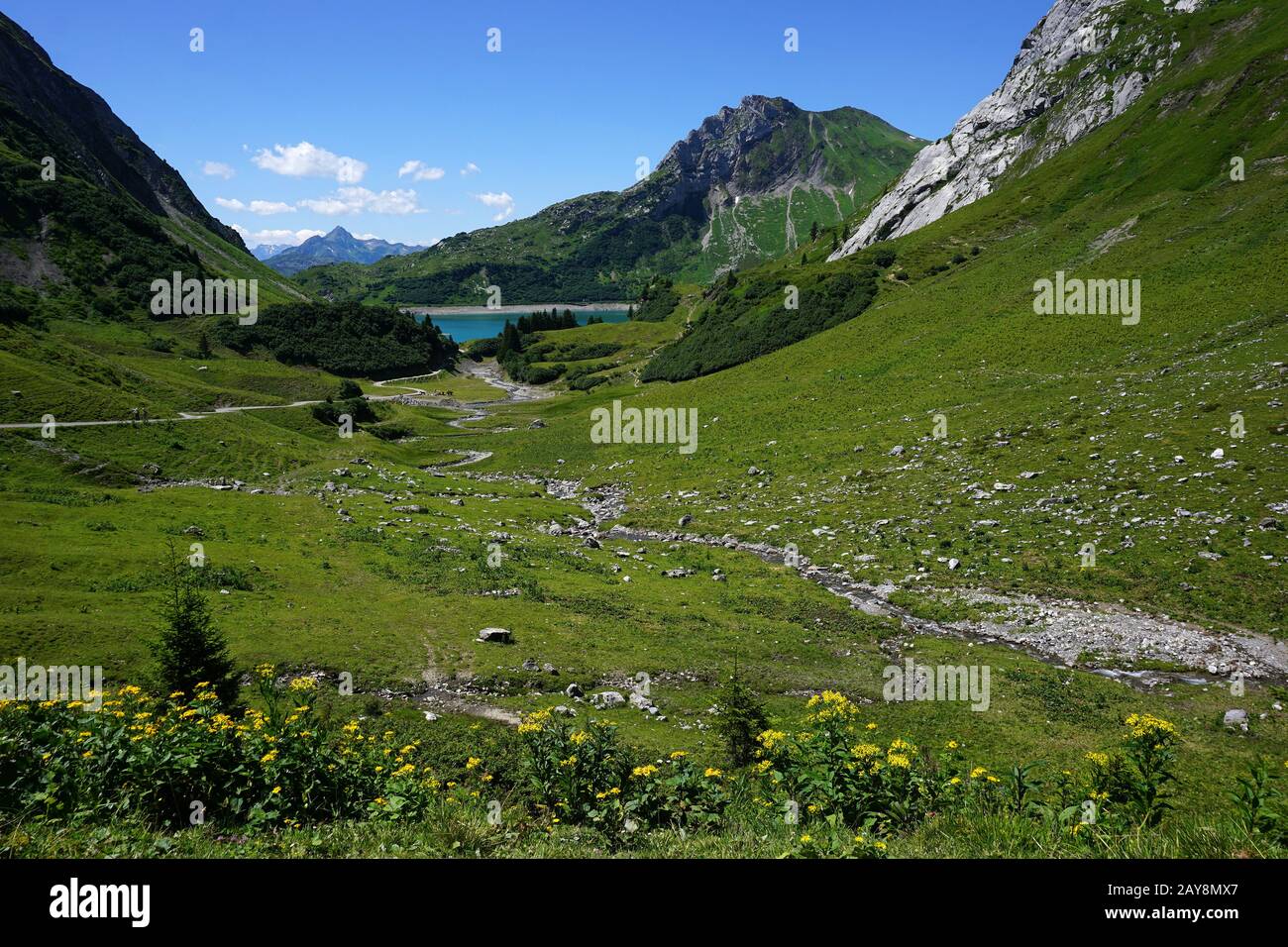 alpenlandschaft, spullersee, Alpensee, Österreich, Europa Stockfoto