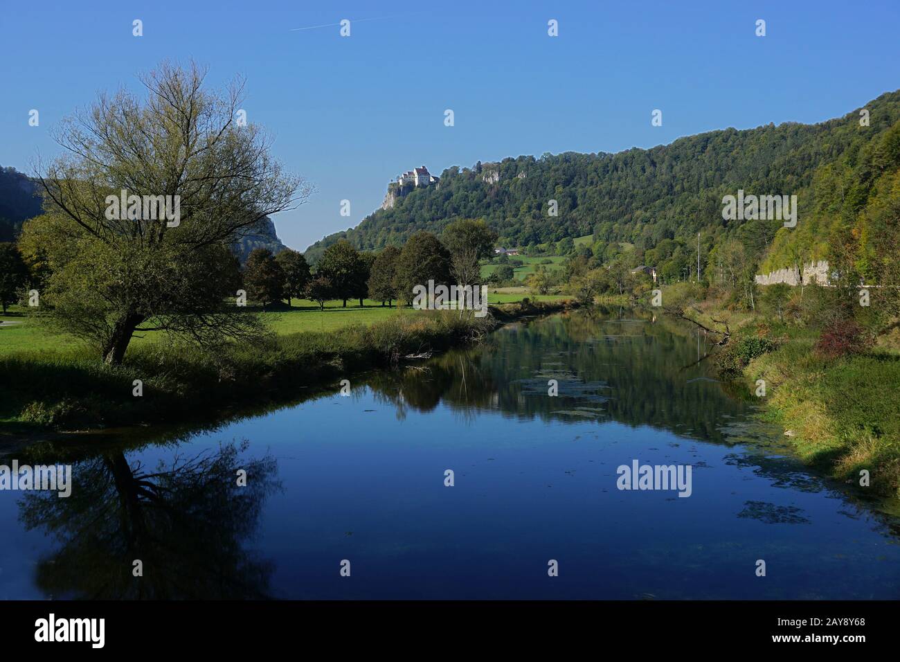 donautal, obere donau, Naturpark, schwäbische alpen, deutschland, Kalkfelsen Stockfoto