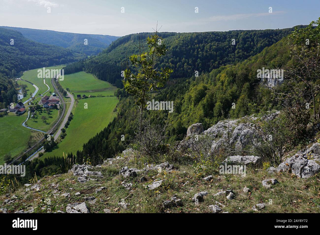 donautal, obere donau, Naturpark schwäbische alpen, deutschland, Stockfoto