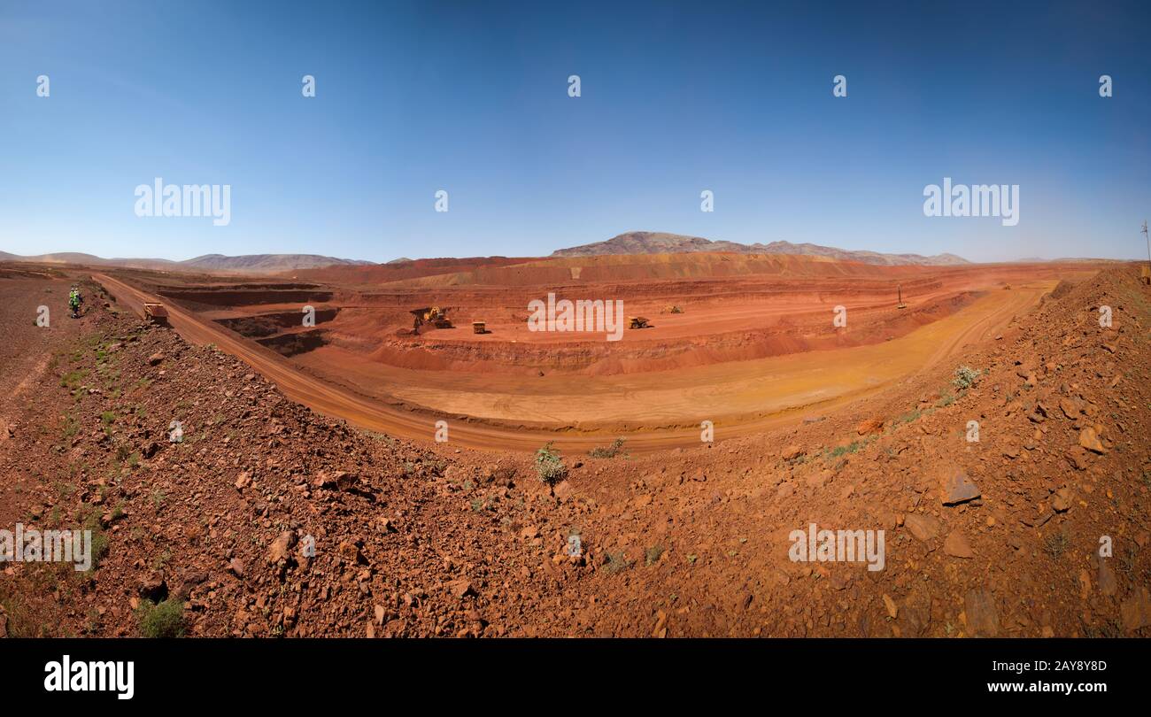 Iron Ore Mine, Pilbara, Western Australia. Stockfoto
