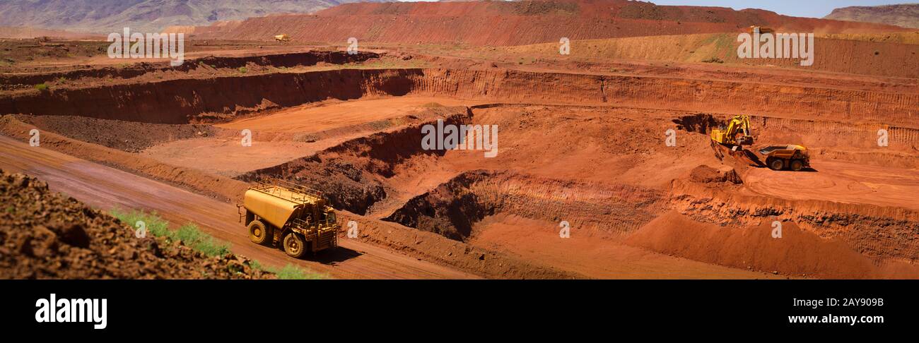 Iron Ore Mine, Pilbara, Western Australia. Stockfoto