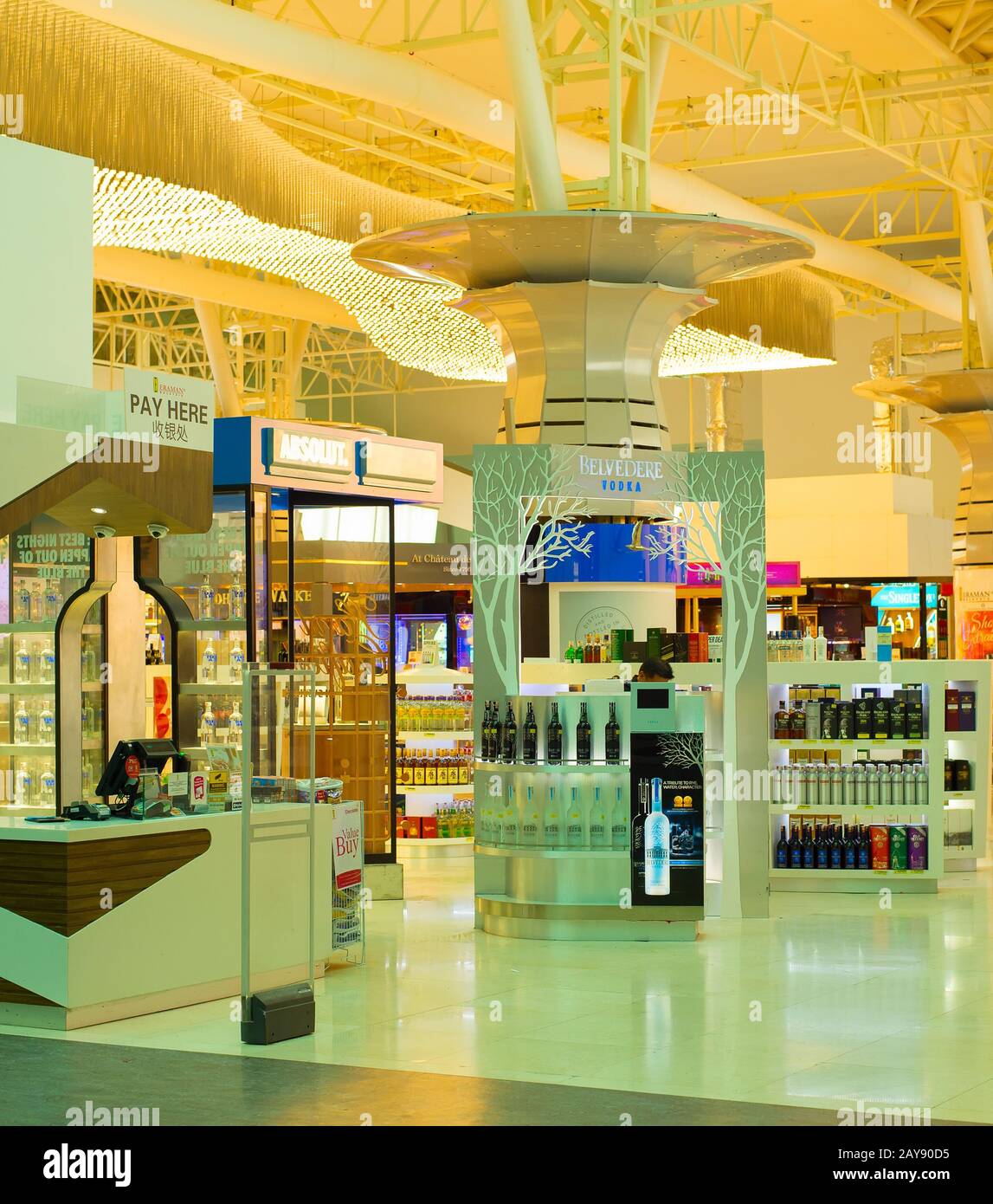 Duty Free Shop Flughafen Teheran Stockfoto