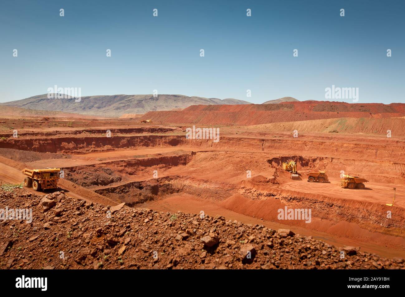 Iron Ore Mine, Pilbara, Western Australia. Stockfoto