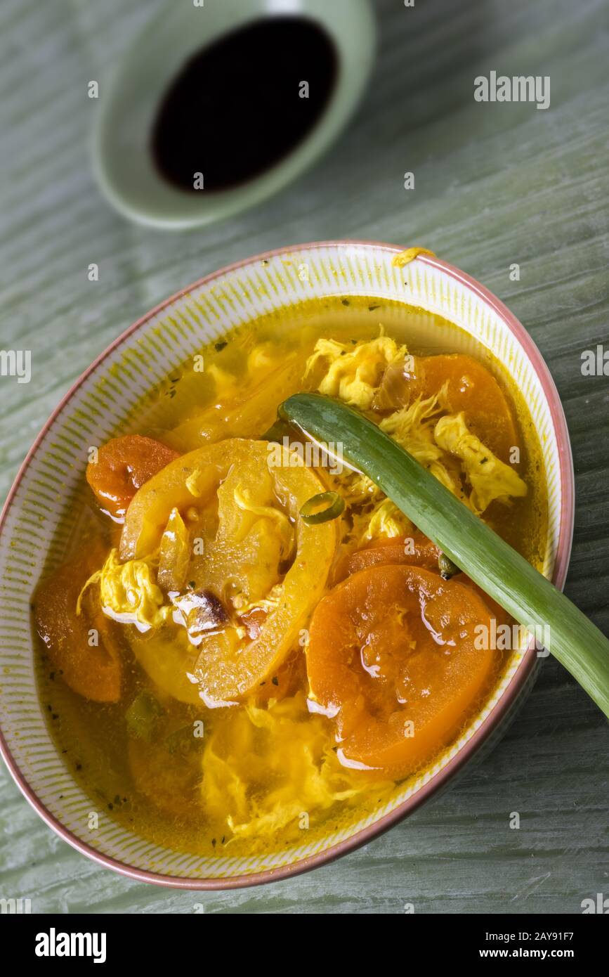Chinesische Tomatensuppe Stockfoto