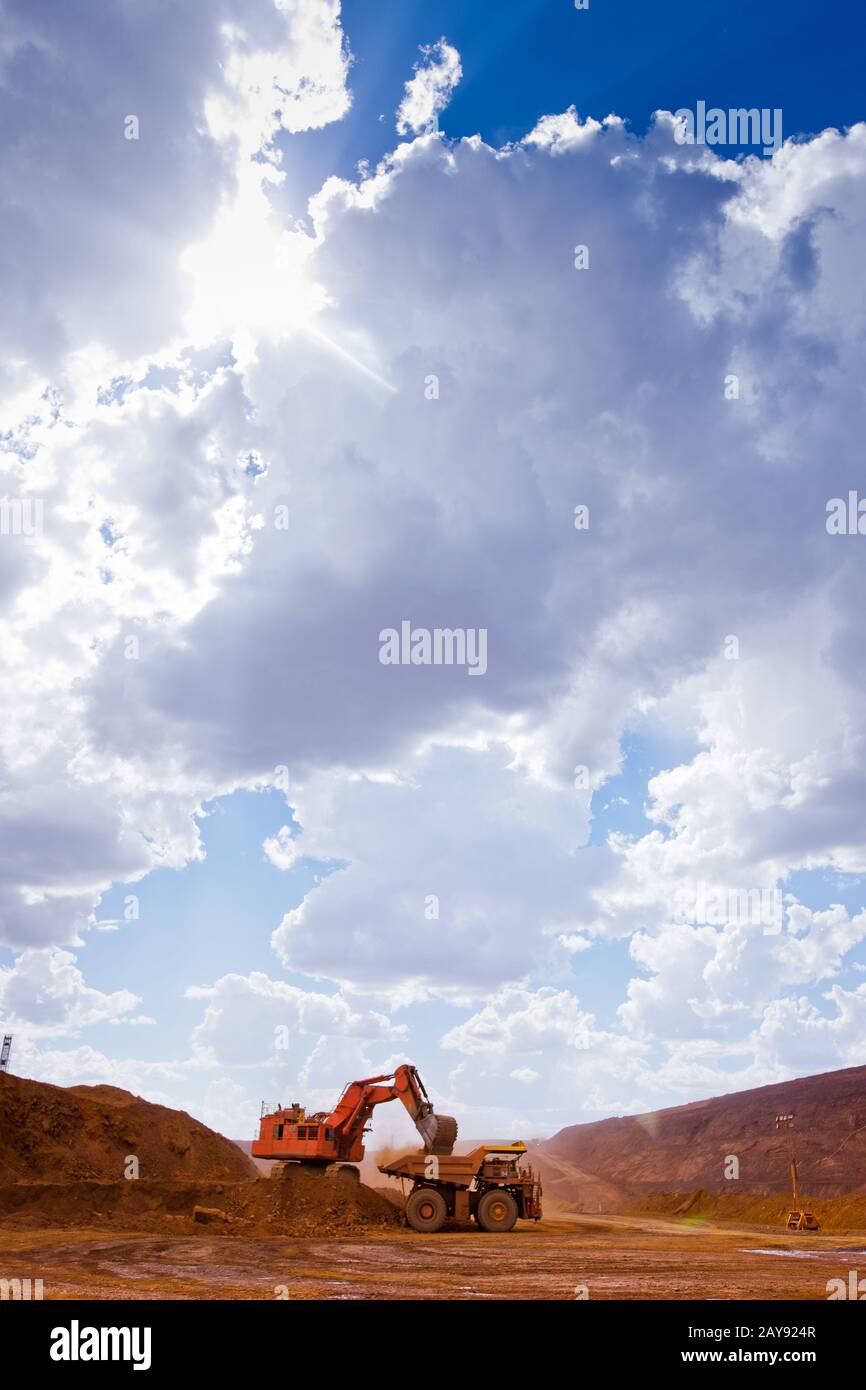 Iron Ore Mine, Pilbara, Western Australia. Stockfoto