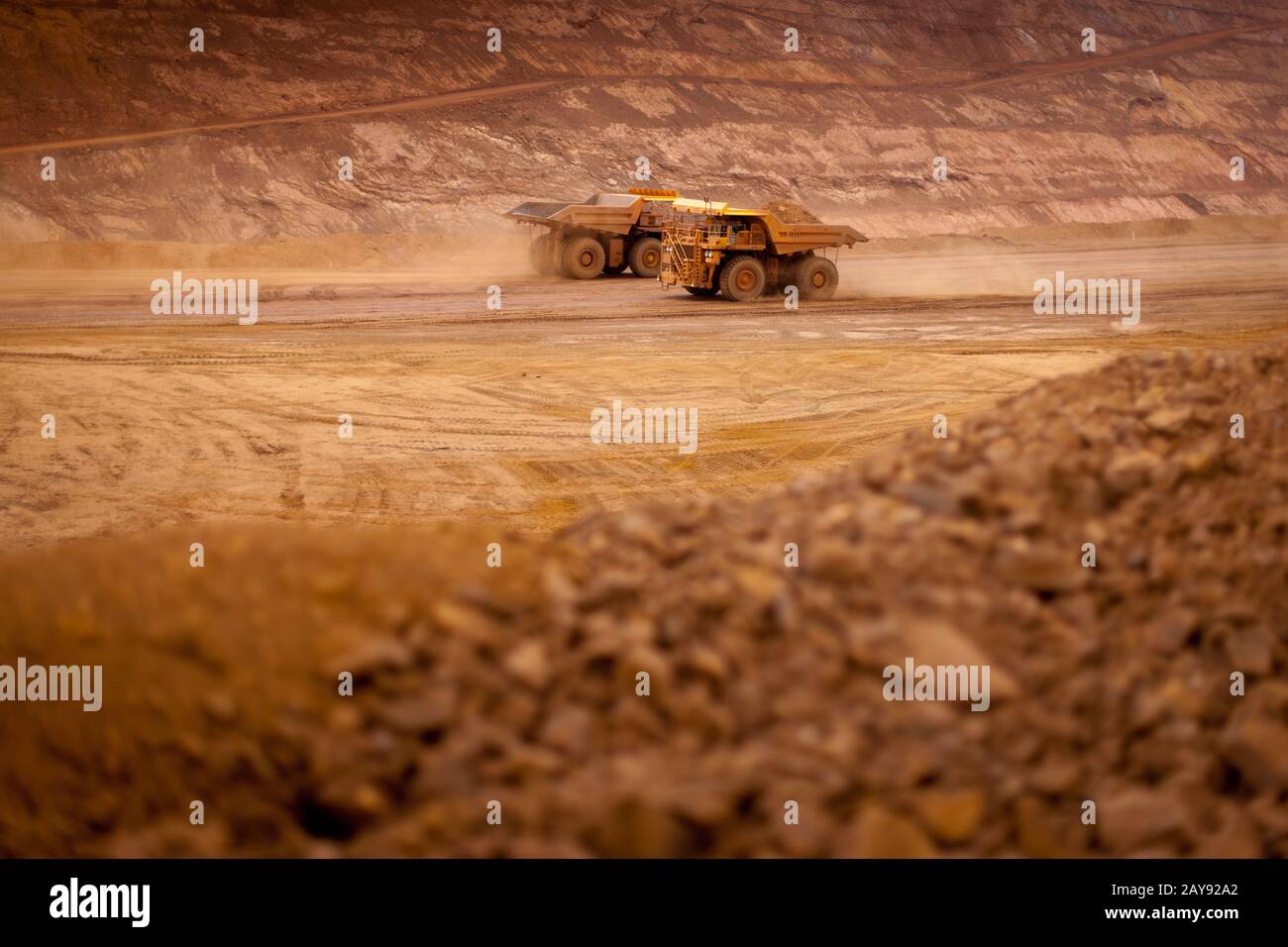 Iron Ore Mine, Pilbara, Western Australia. Stockfoto