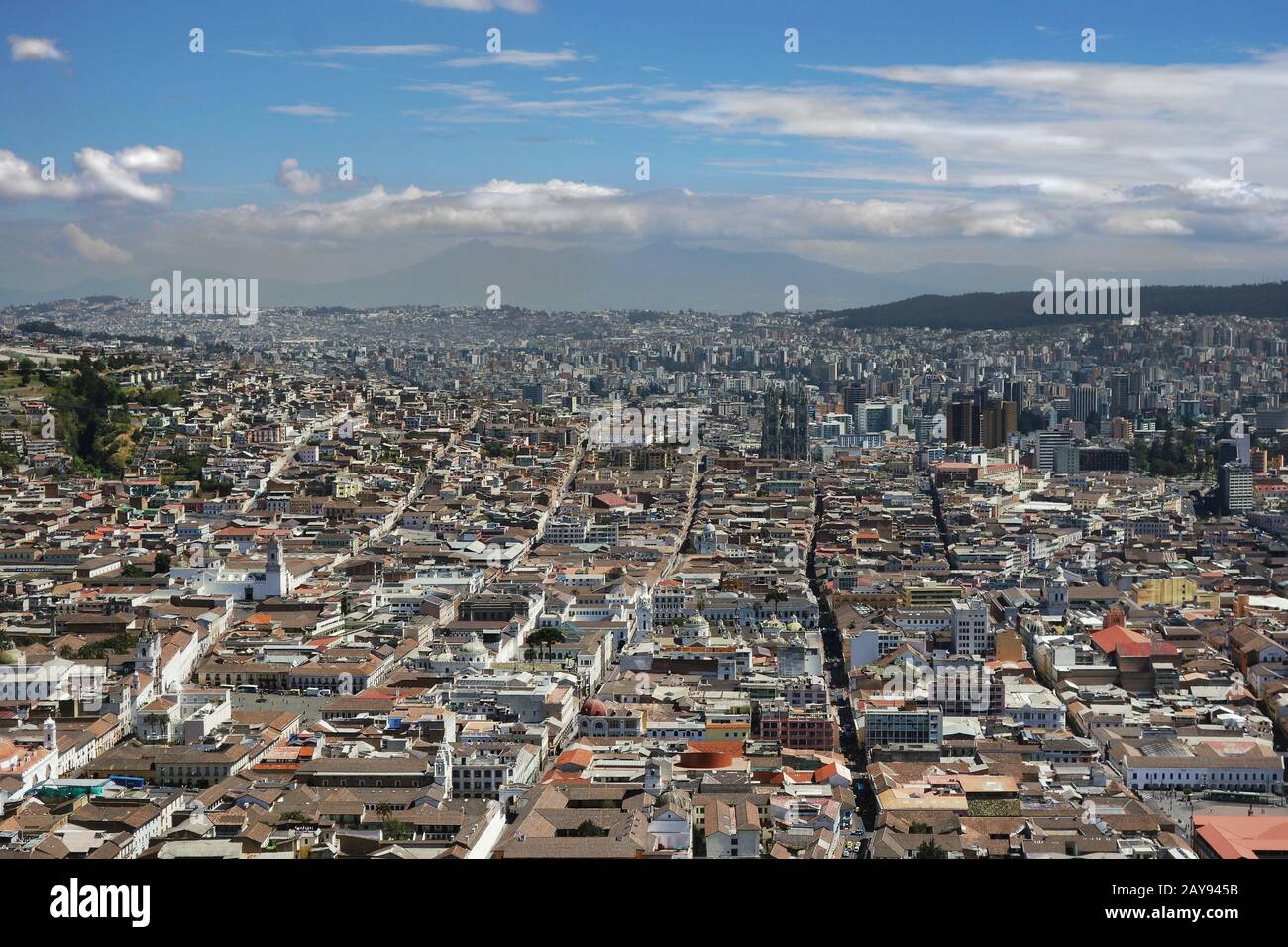 Blick auf Quito Ecuador Stockfoto