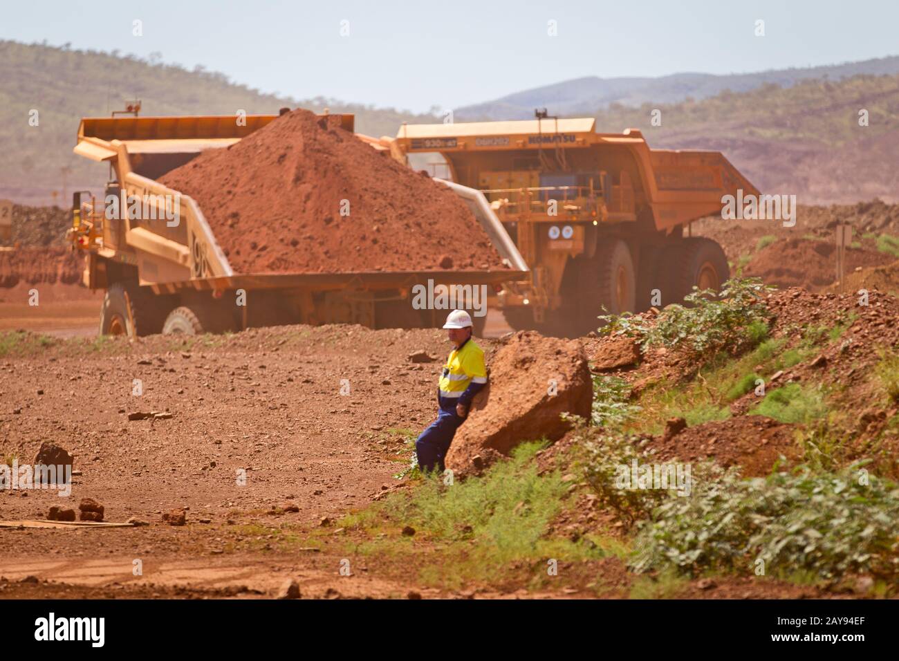 Iron Ore Mine, Pilbara, Western Australia. Stockfoto