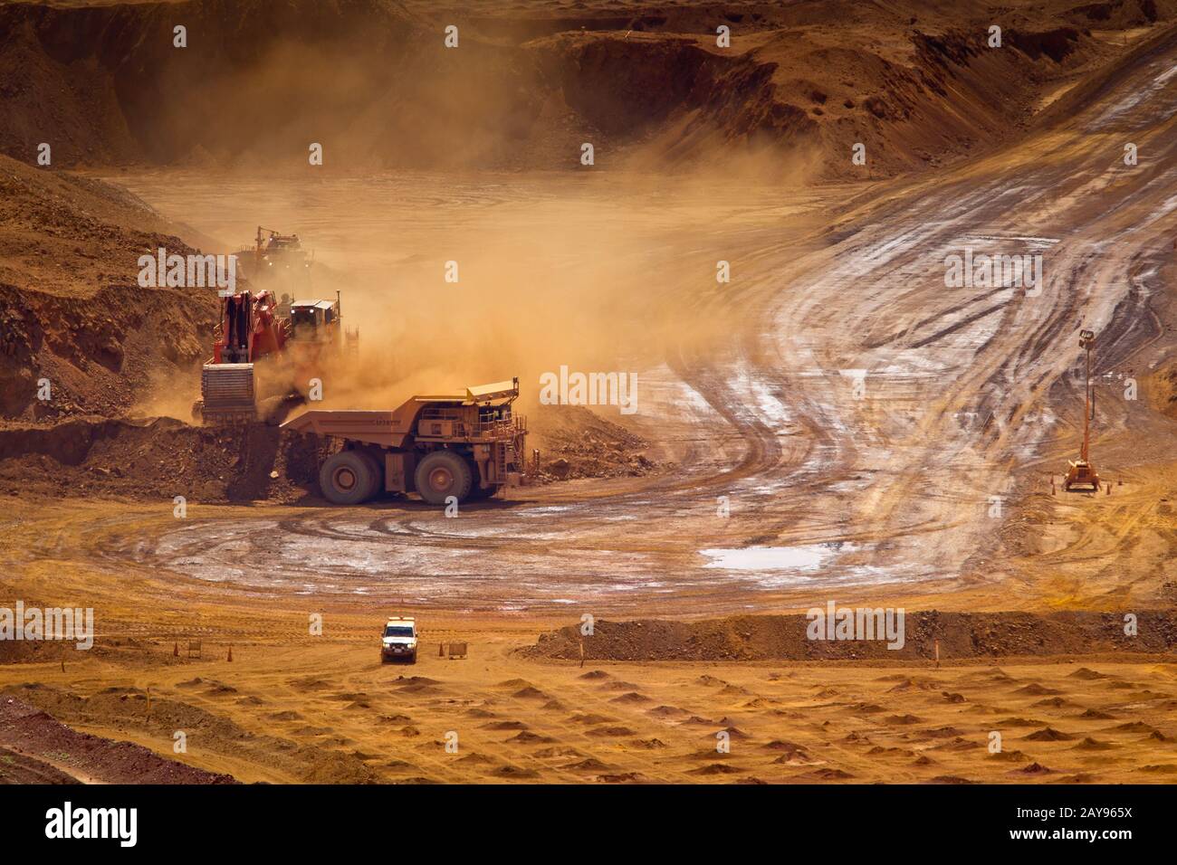 Iron Ore Mine, Pilbara, Western Australia. Stockfoto
