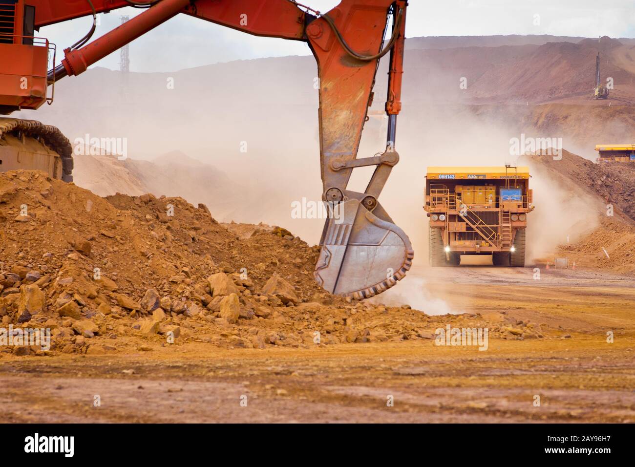 Iron Ore Mine, Pilbara, Western Australia. Stockfoto