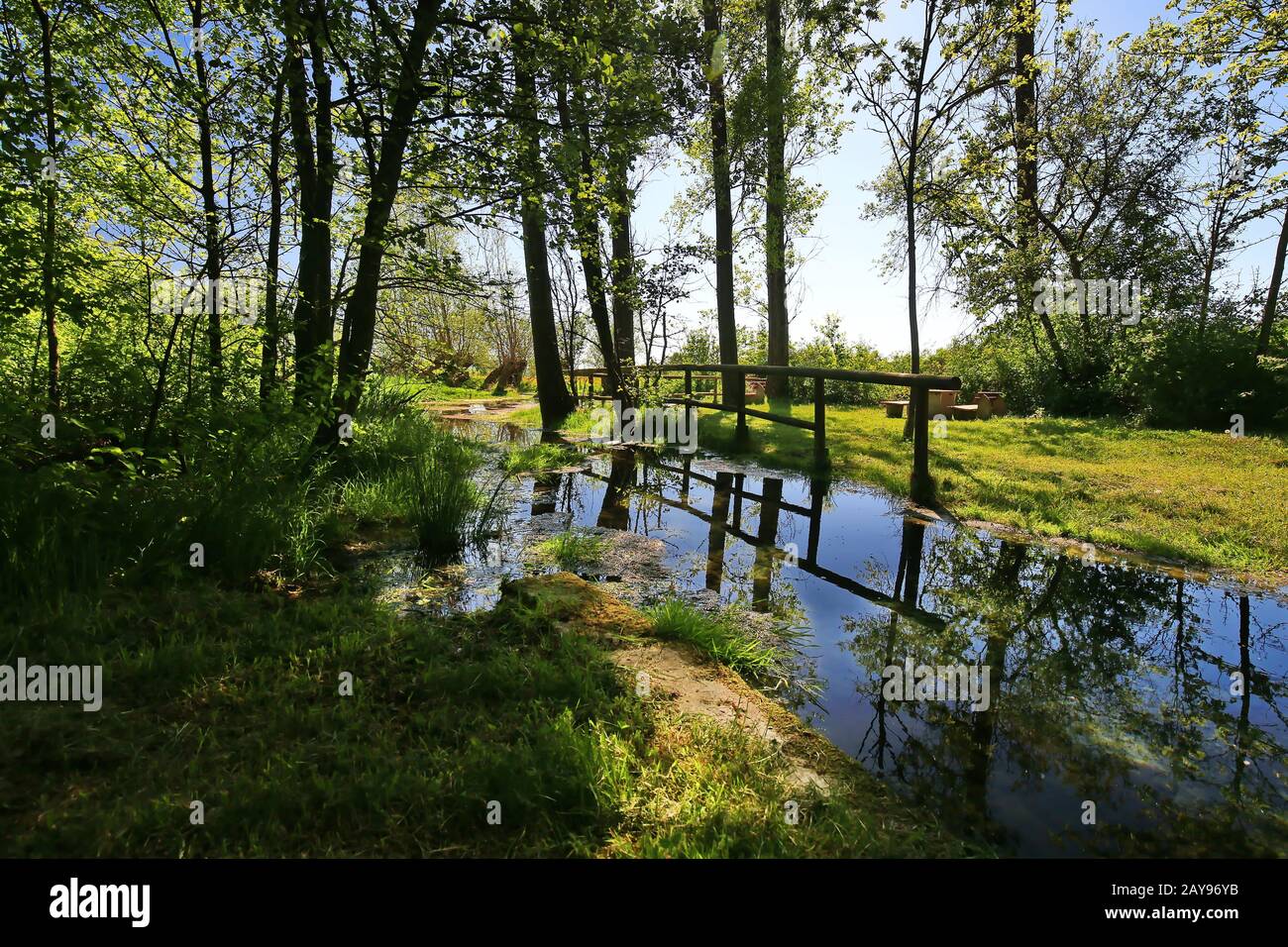 Burgbergheim ist eine Stadt in Bayern mit vielen wunderschönen Landschaften Stockfoto