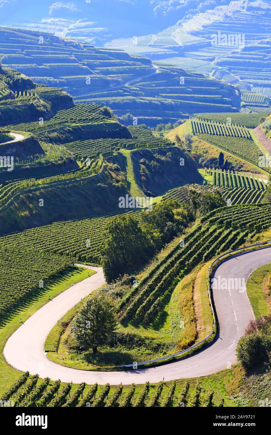 Kaiserstuhl ist ein Tal in Deutschland mit vielen wunderschönen Landschaften Stockfoto