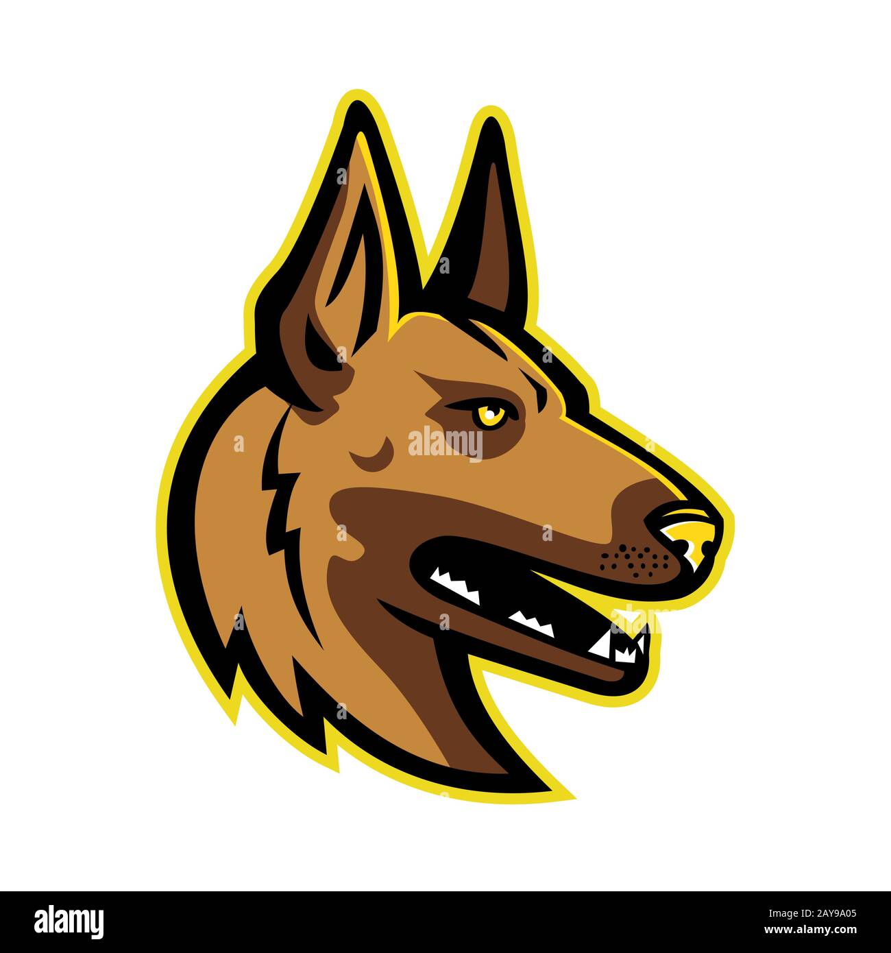 Belgische Malinois Hund Maskottchen Stockfoto