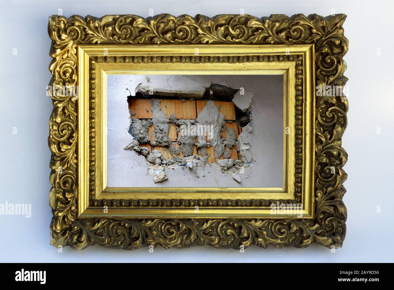 Maurerwerk, Kunstwerk Stockfoto