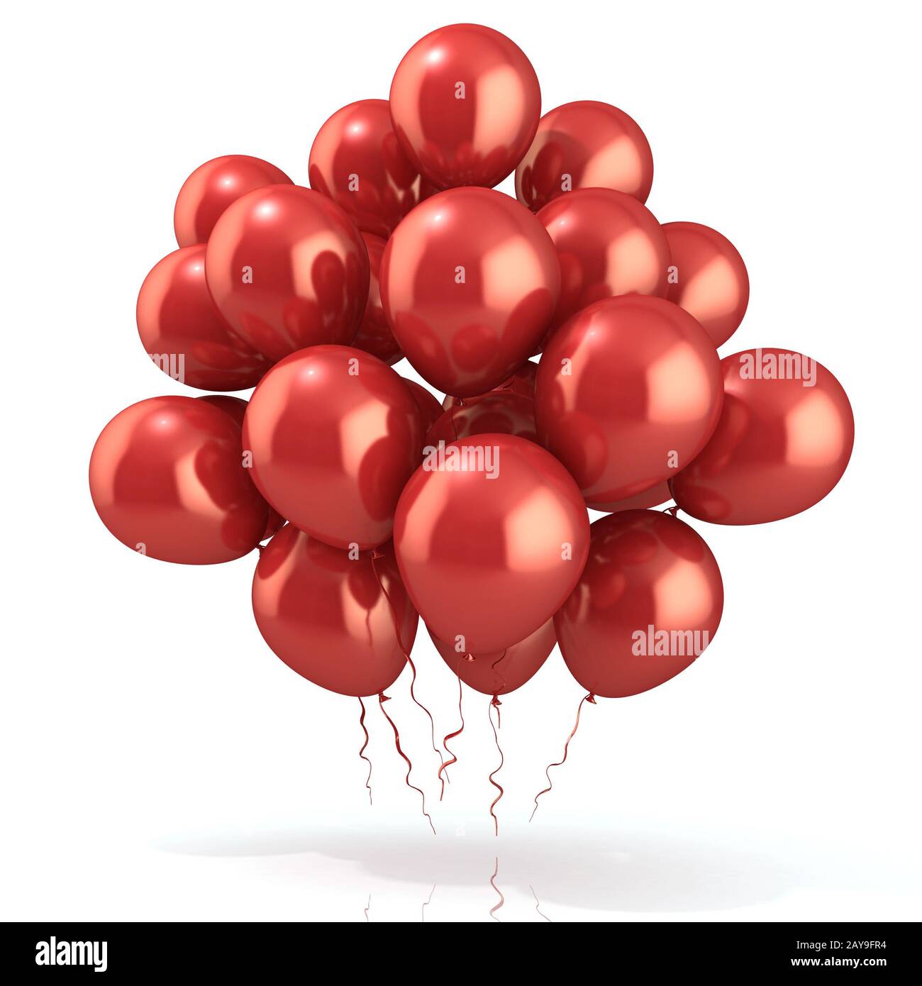 Rote Luftballons Masse Stockfoto