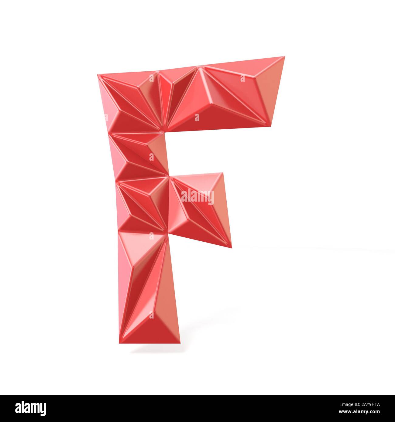 Rot moderne dreieckige font Buchstaben F. 3D Stockfoto
