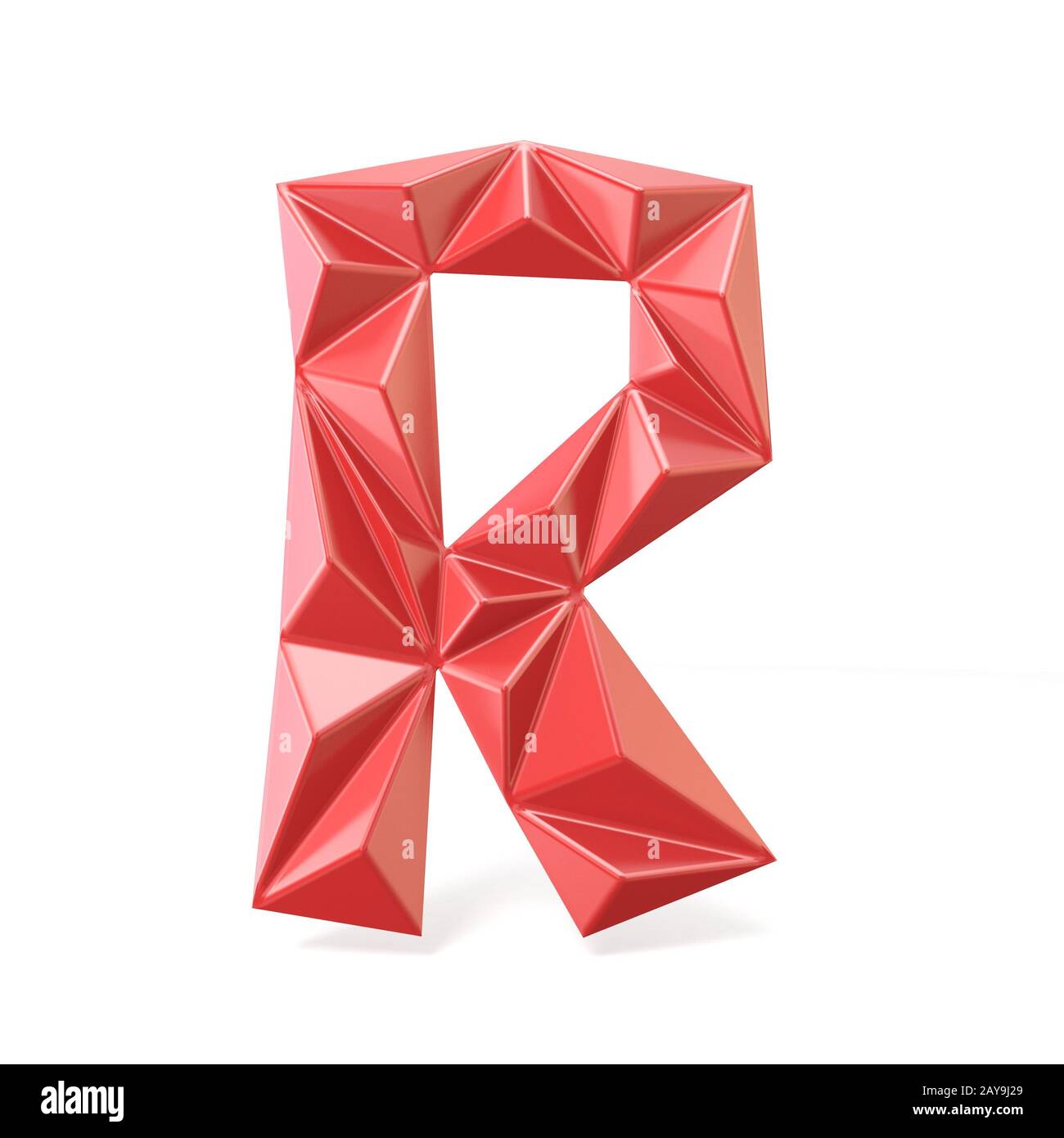 Rot moderne dreieckige font Buchstaben R 3D Stockfoto