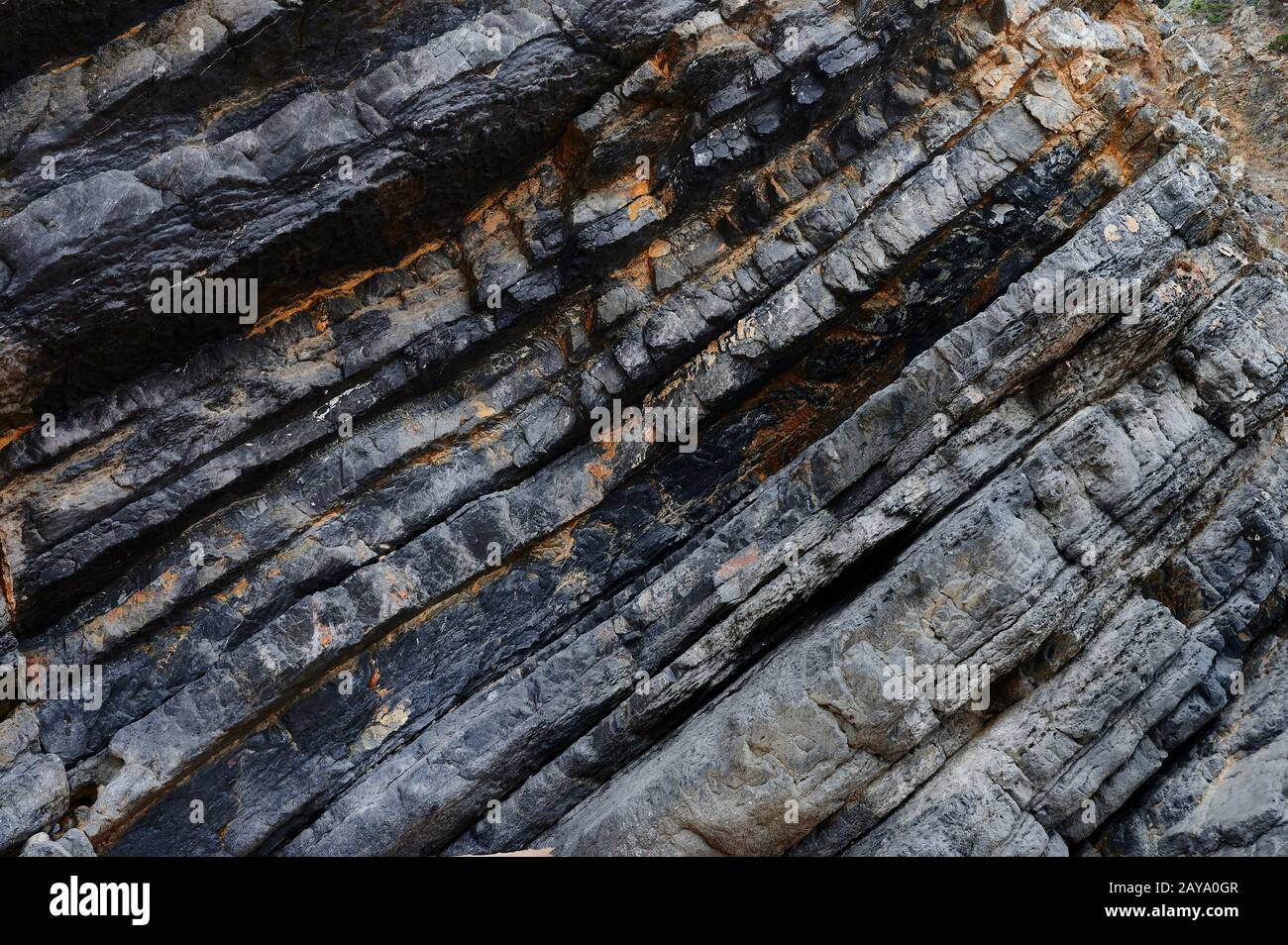 Muster einer dar-Wand mit Schichten Stockfoto