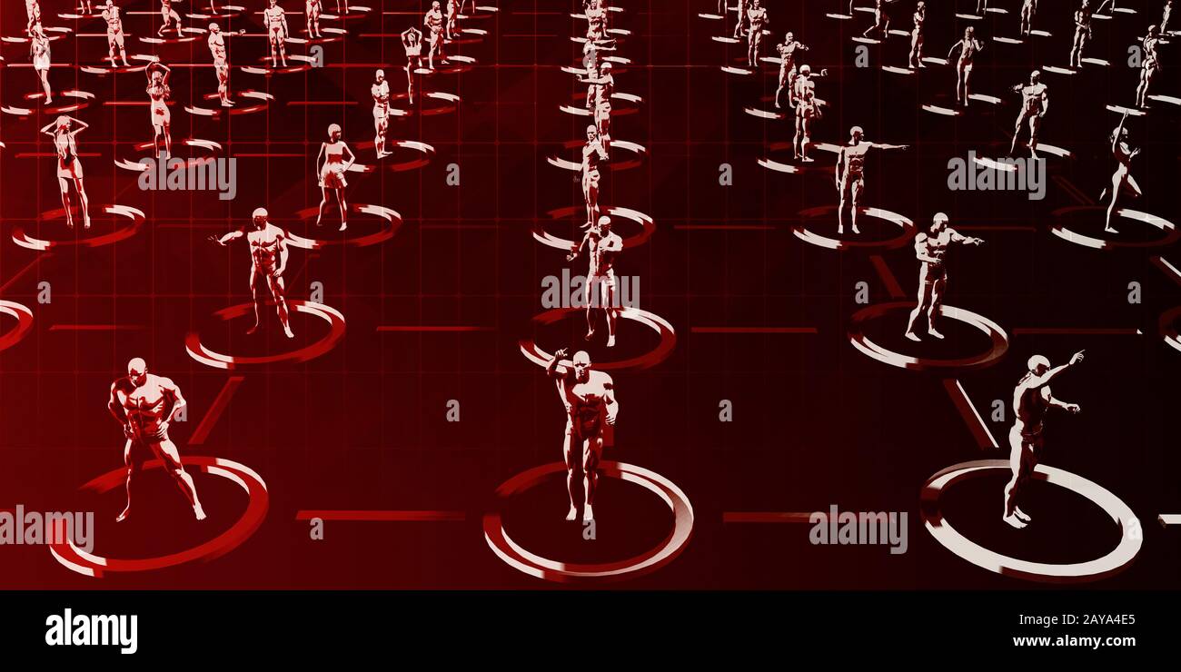 Unternehmen in einer virtuellen Umgebung Stockfoto