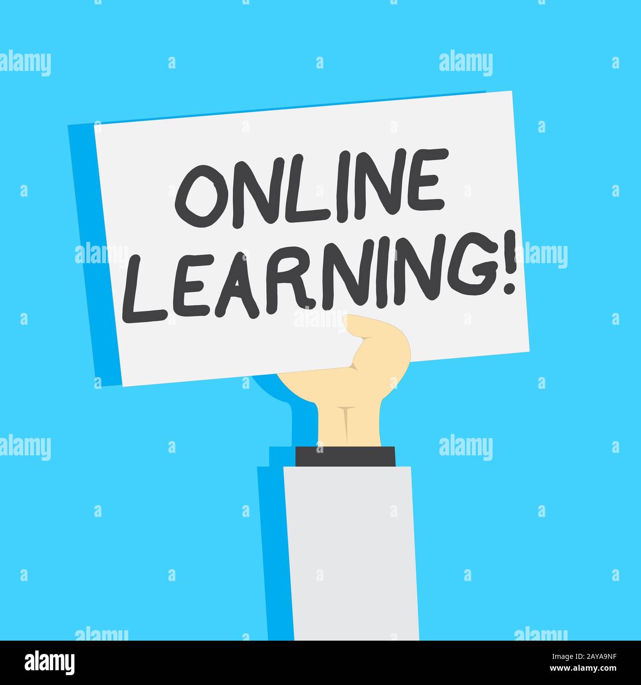 Schreiben von Handschriftertext Online Learning. Konzeptbedeutung bezieht sich auf das im Internet Clipart von ha bereitgestellte Kursprogramm oder den Abschluss Stockfoto