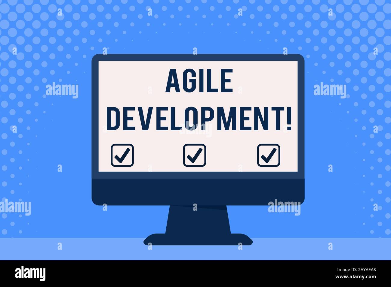 Konzeptionelles Handschreiben, das die agile Entwicklung zeigt. Geschäftsfoto, das die Allianz zwischen selbstorganisierendem, funktionsfähigen Tee zeigt Stockfoto