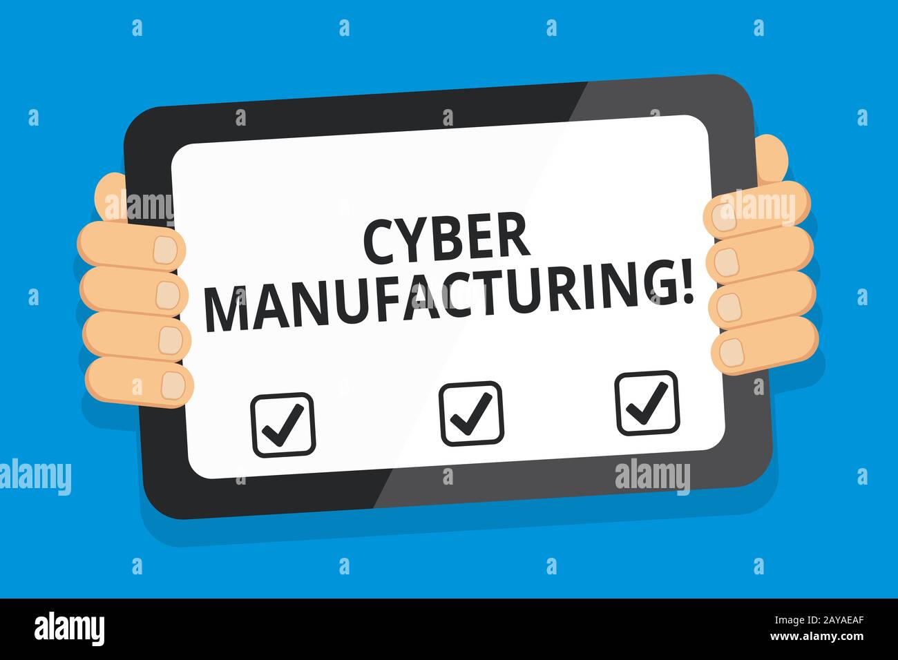 Texteingabe Cyber Manufacturing. Geschäftskonzept für transformatives Konzept, das die Übersetzung von Data Color Table zum Ziel hat Stockfoto