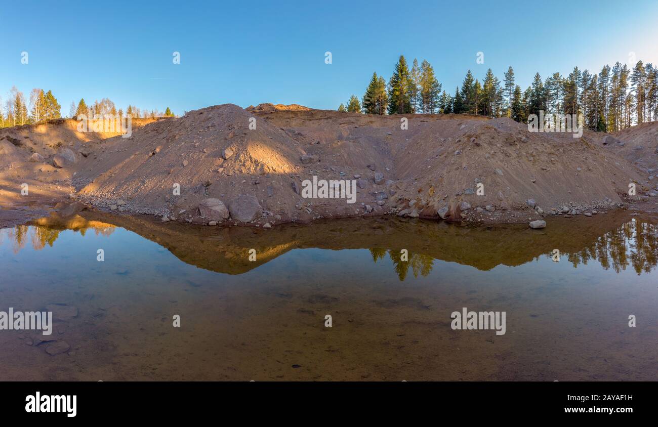 Bewaldete Landschaft Stockfoto