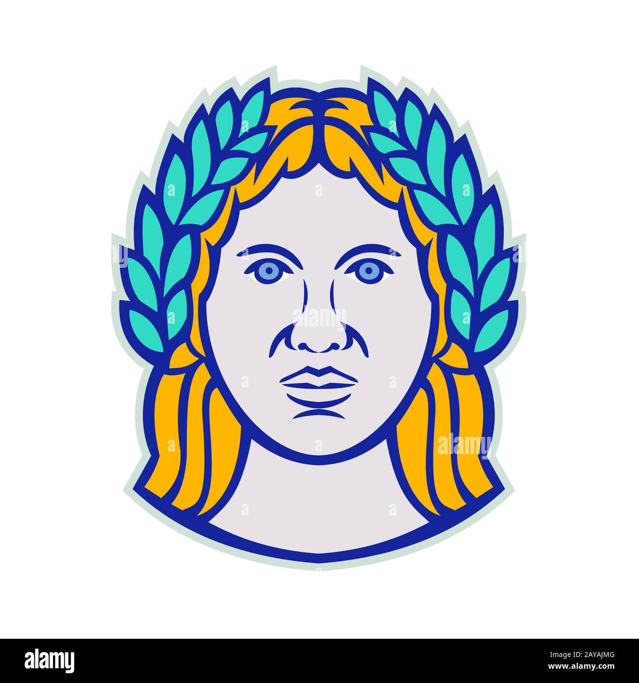 Ceres Roman Agricultural Deity Mascot Stockfoto