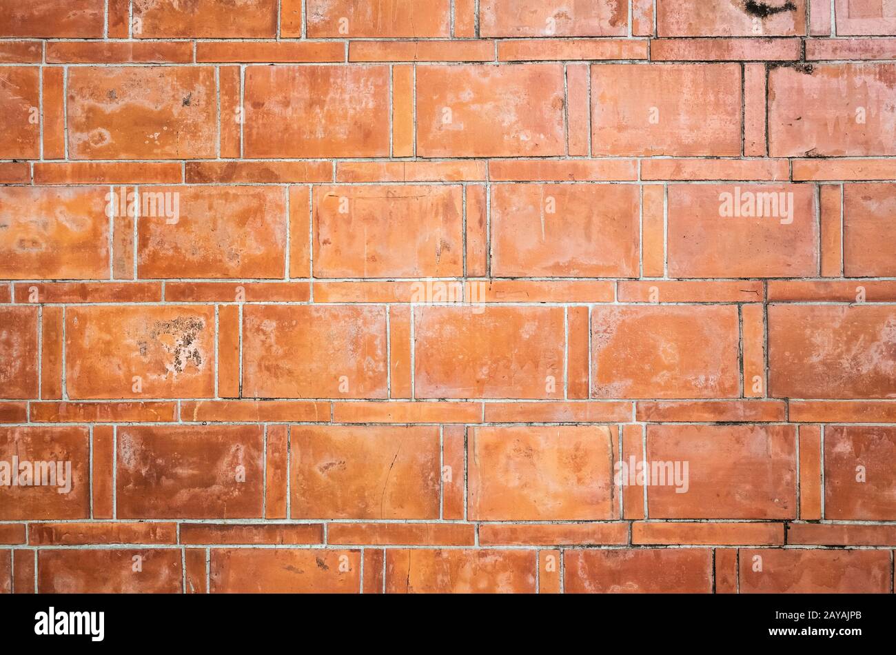 Alte rote Ziegelsteinmauer Stockfoto