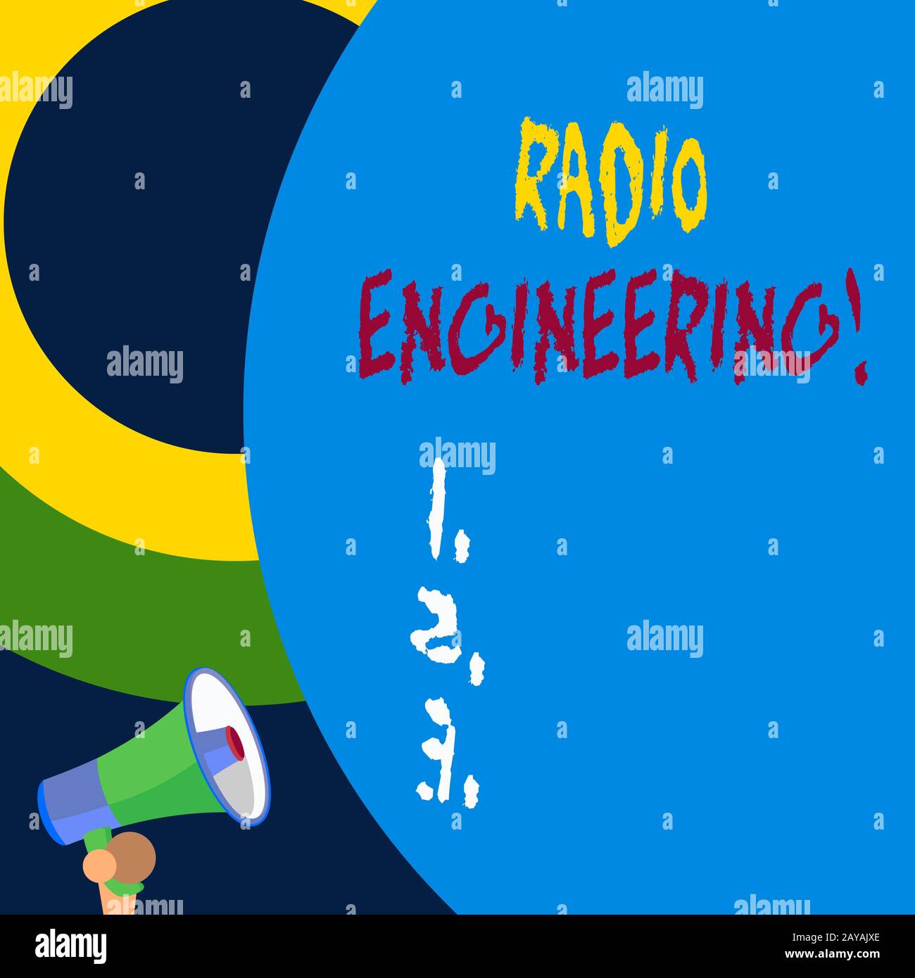 Schreiben von Handschriftertext Radio Engineering. Konzeptbedeutung für den Betrieb und die Reparatur von Funkgeräten. Stockfoto