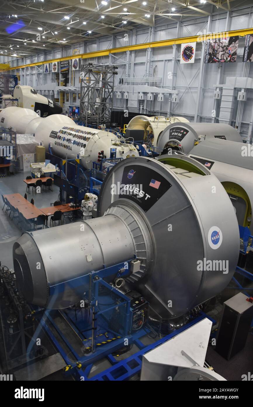 Astronautentrainingseinrichtung im Space Center in Houston, Texas Stockfoto