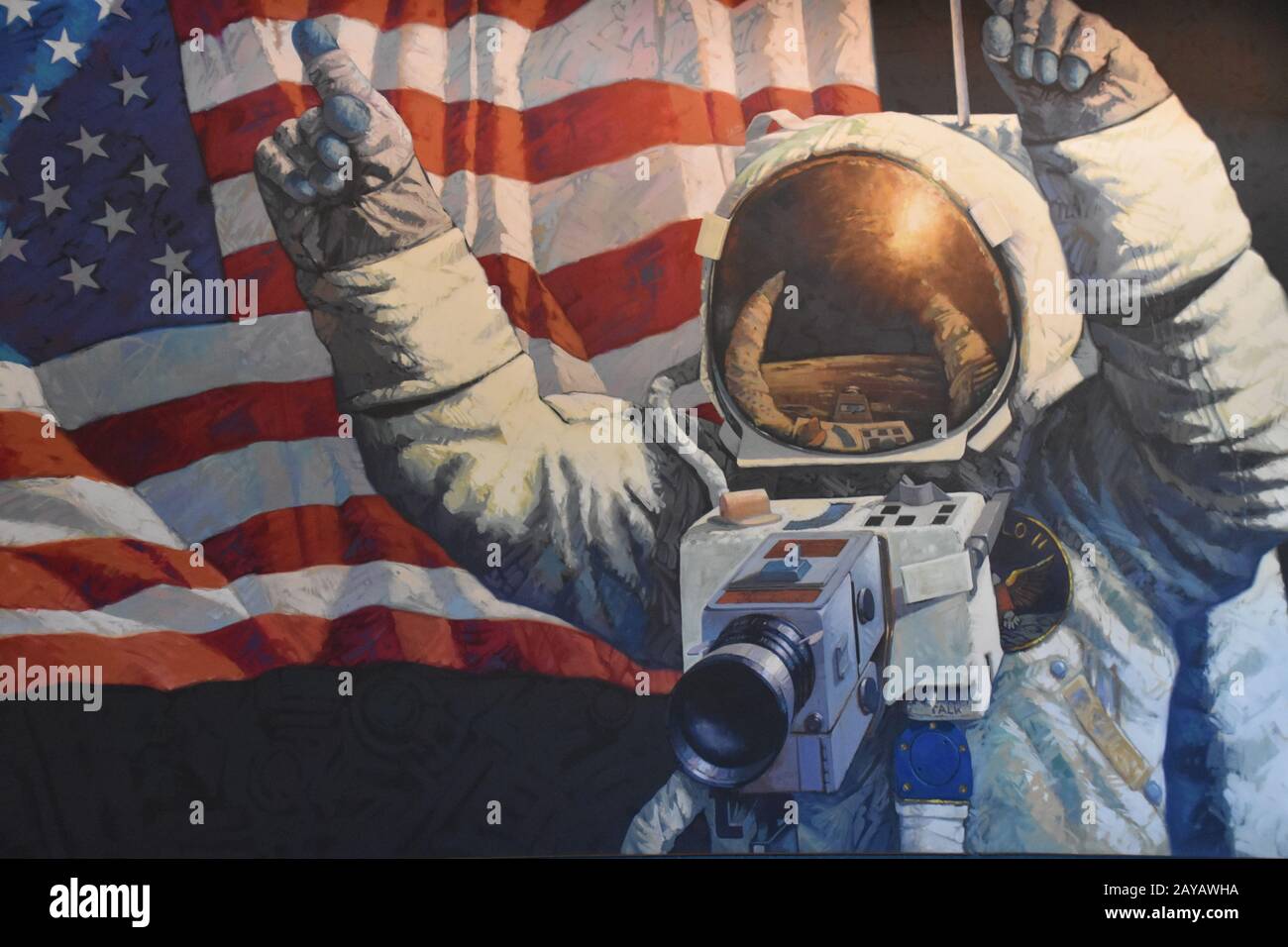 Astronaut im Space Center in Houston, Texas Stockfoto