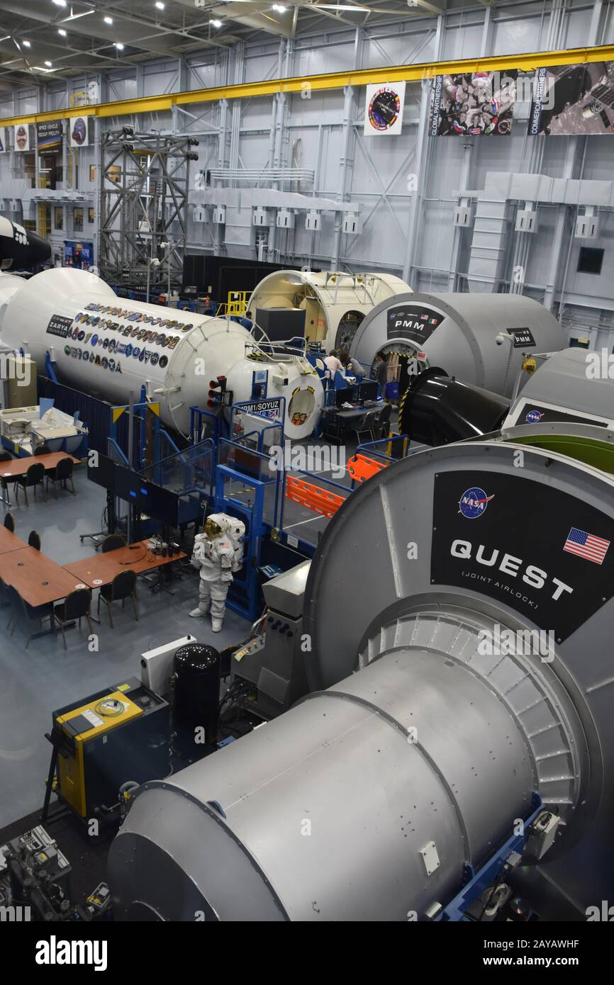 Astronautentrainingseinrichtung im Space Center in Houston, Texas Stockfoto