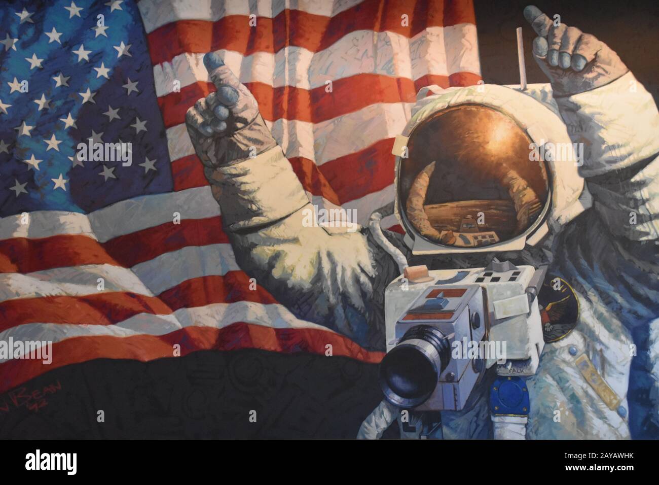 Astronaut im Space Center in Houston, Texas Stockfoto