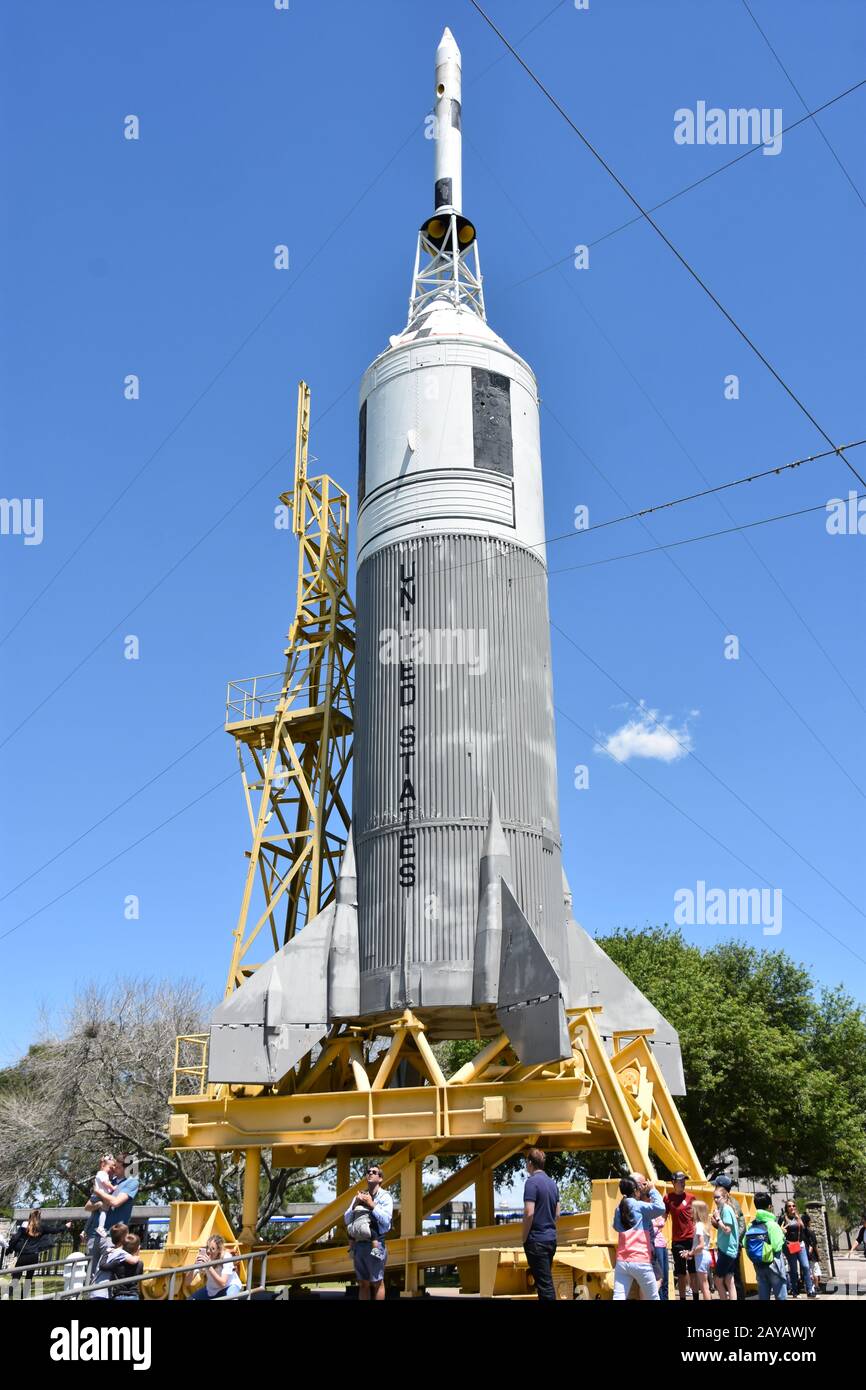 Little Joe II im Rocket Park im Space Center in Houston Texas Stockfoto