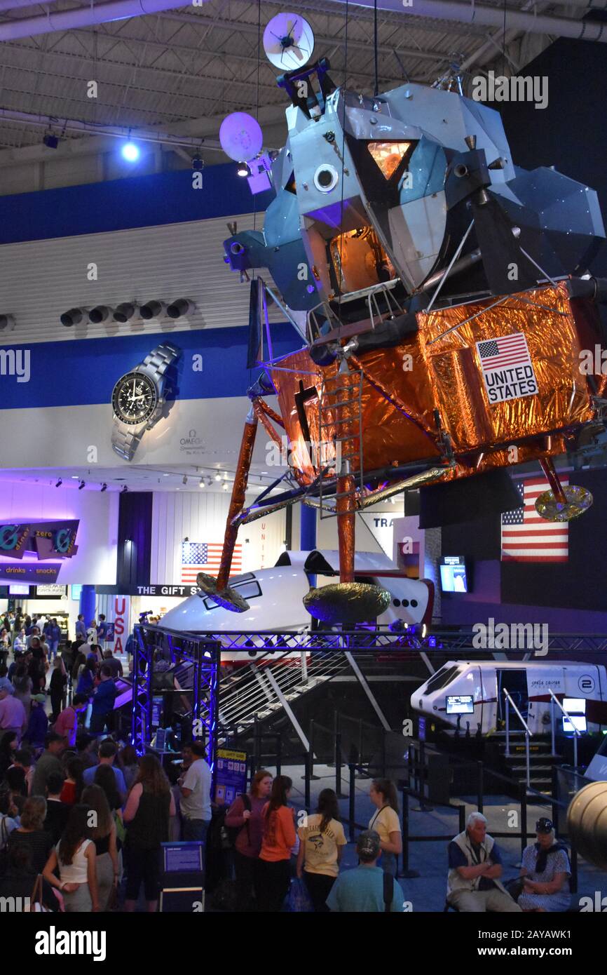 Main Plaza im Space Center in Houston, Texas Stockfoto