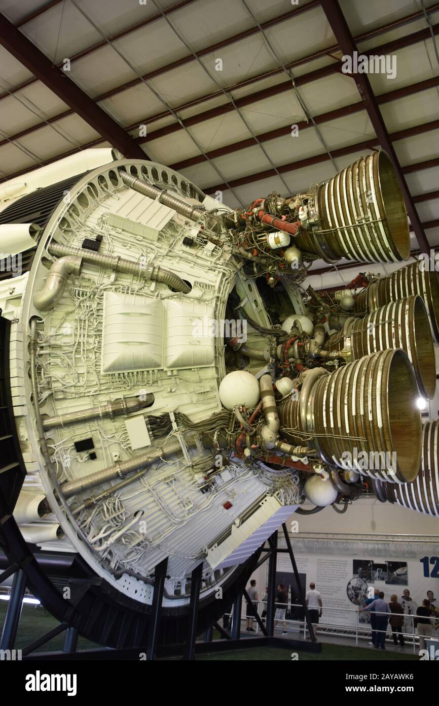 Saturn V Rocket im Space Center in Houston, Texas Stockfoto