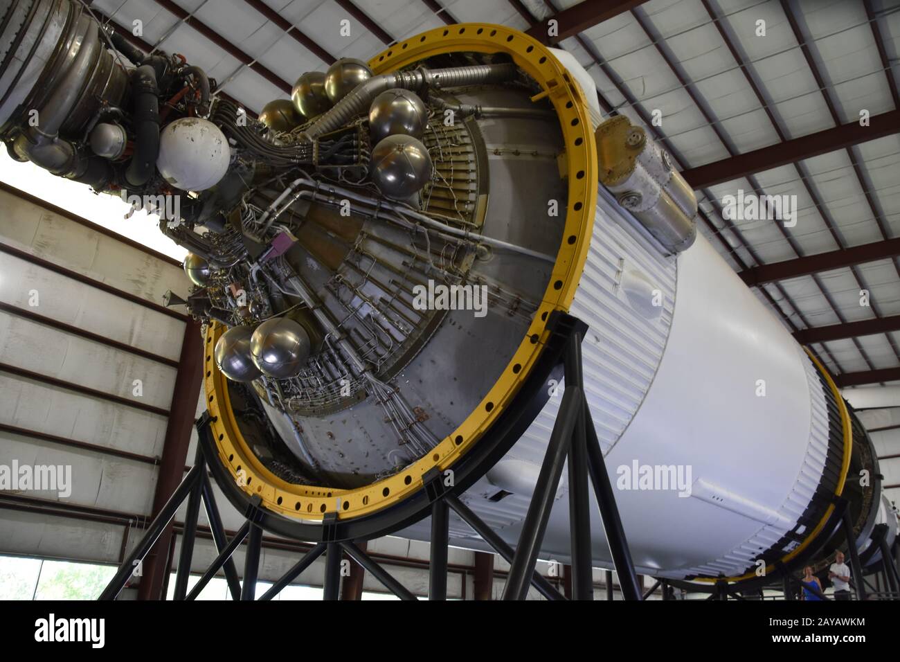 Saturn V Rocket im Space Center in Houston, Texas Stockfoto