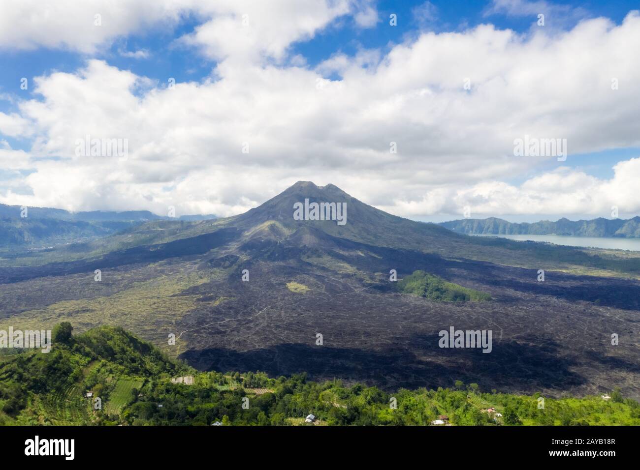 Mount agung Querformat Stockfoto