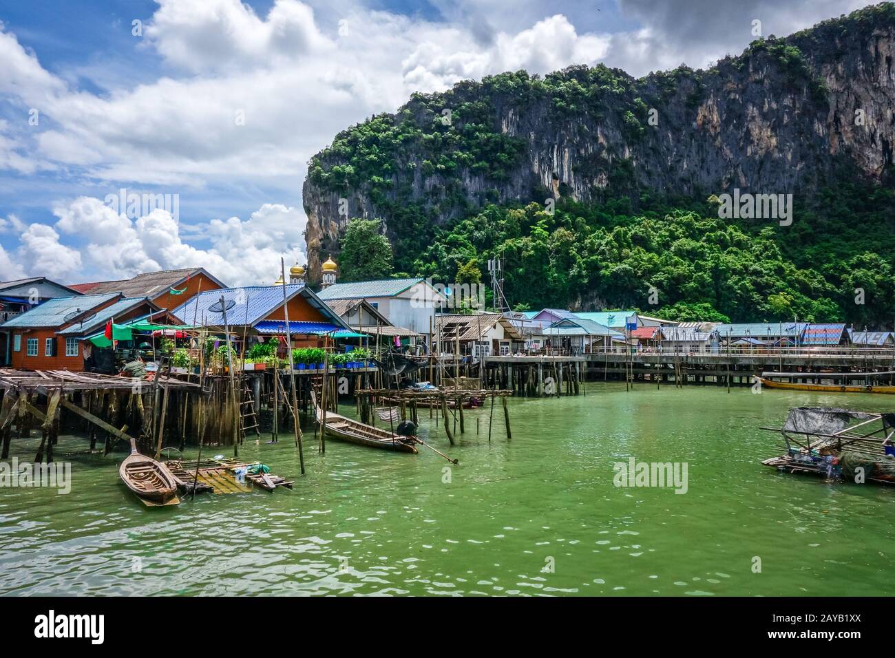 Koh Panyi Fischerdorf, Phang Nga Bay, Thailand Stockfoto
