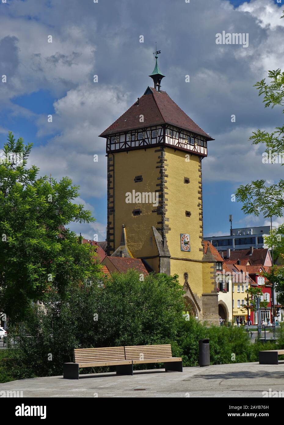 Reutlinger Stadtturm, Turm des Tübinger Tors Stockfoto